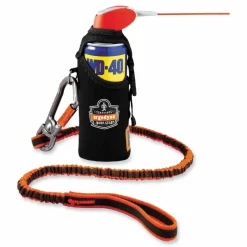 ergodyne Squids 3109F(x) Tool Lanyard, Swiveling Aluminum Carabiner + Loop, 25 lb Max Working Capacity, 38" to 48" Long