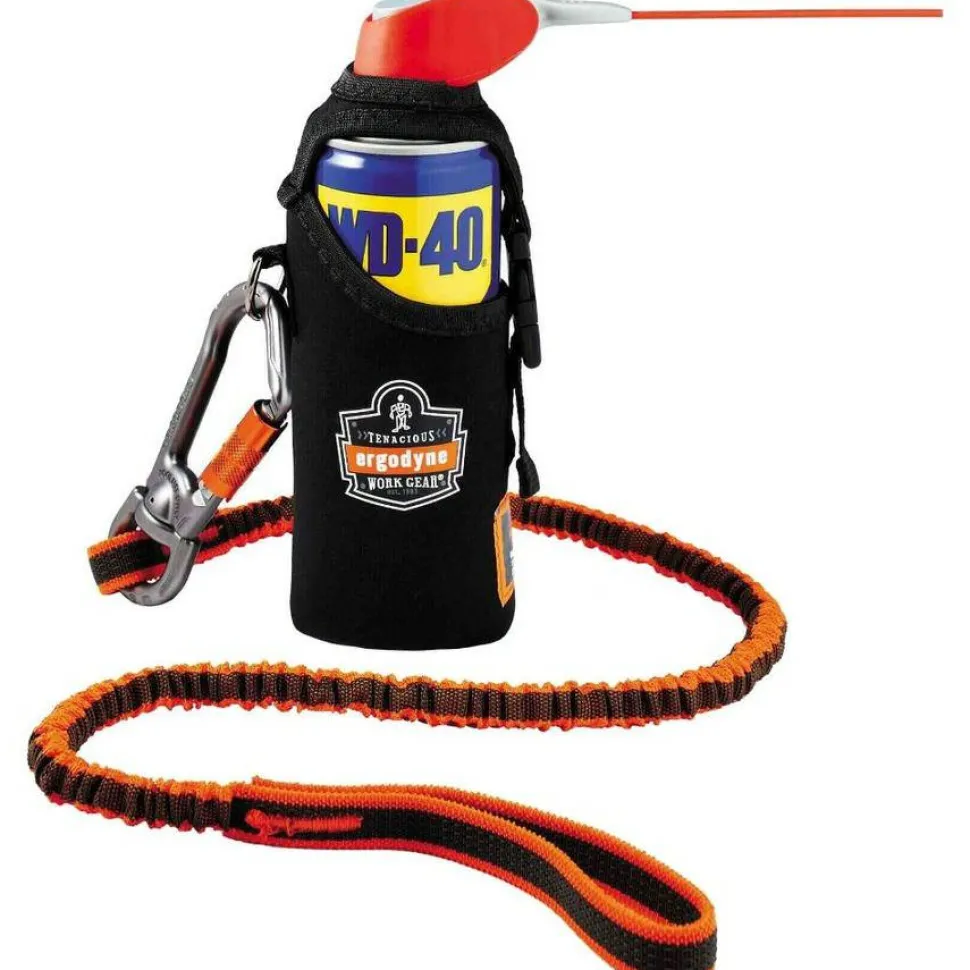 ergodyne Squids 3109F(x) Tool Lanyard, Swiveling Aluminum Carabiner + Loop, 25 lb Max Working Capacity, 38" to 48" Long