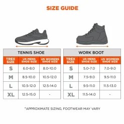 ergodyne TREX 6326 Spikeless Slip- and Oil-Resistant Traction Device, Large (Men's Sizes 9.5 to 11), Black, Pair