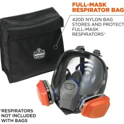 ergodyne Arsenal 5183 Full Mask Respirator Bag with Hook-and-Loop Closure, 9.5 x 4 x 12, Black