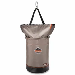 ergodyne Arsenal 5973 Hoist Bucket Tool Bag with D-Rings and Zipper Top, 150 lb, Gray