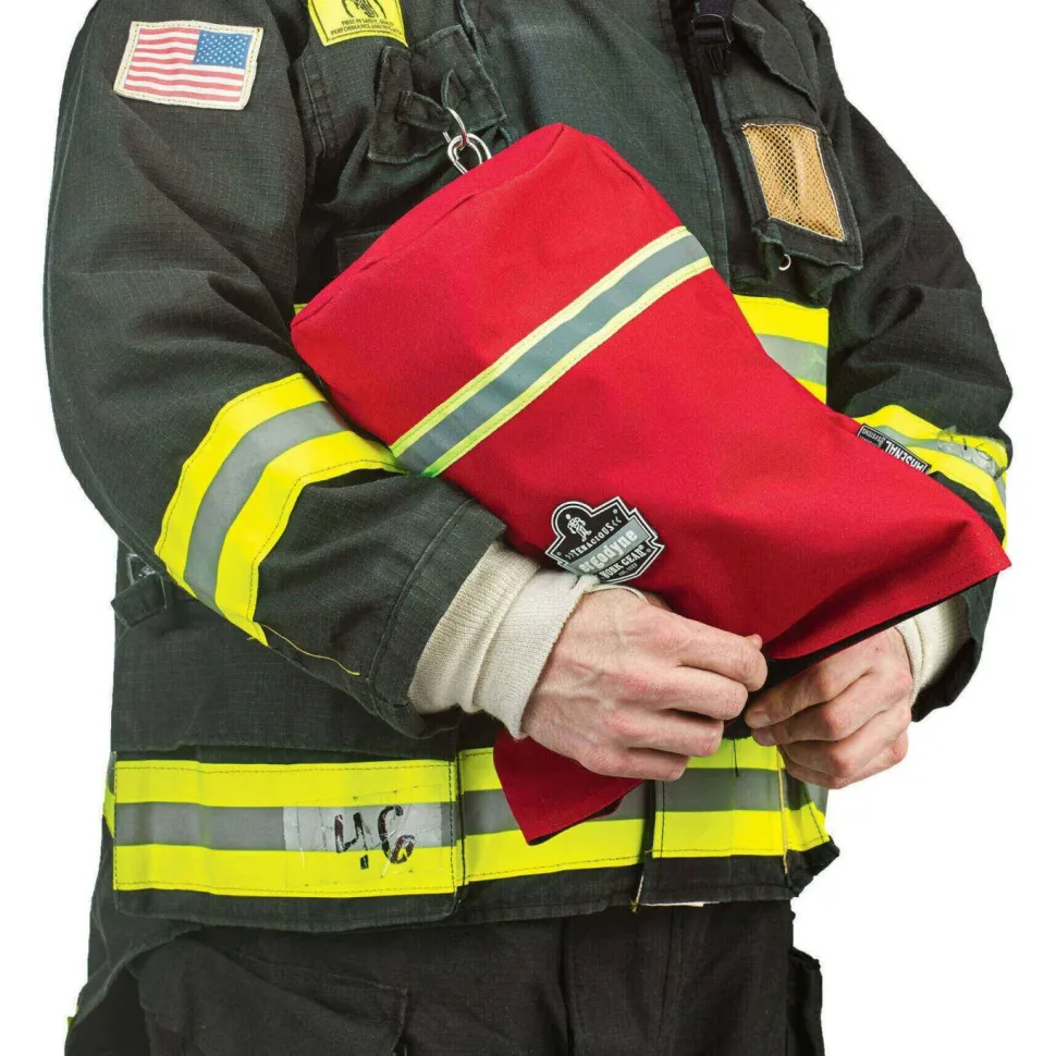 ergodyne Arsenal 5082 SCBA Mask Bag with Hook-and-Loop Closure, 8.5 x 8.5 x 14, Red