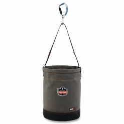 ergodyne Arsenal 5940 Swiveling Carabiner Canvas Hoist Bucket, 150 lb, Gray