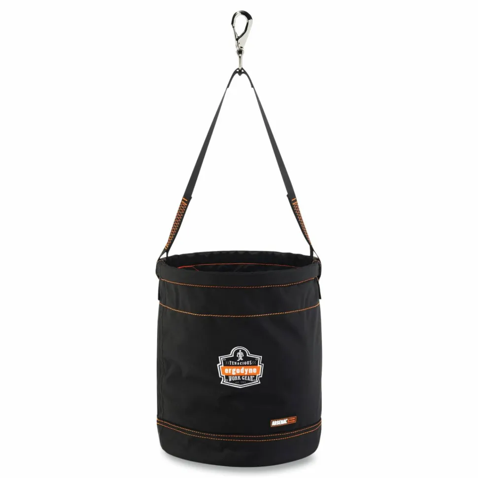 ergodyne Arsenal 5970 Swiveling Hook Nylon Hoist Bucket, 100 lb, Black
