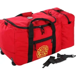 ergodyne Arsenal 5005W Wheeled Fire + Rescue Gear Bag, 14 x 31 x 14, Red