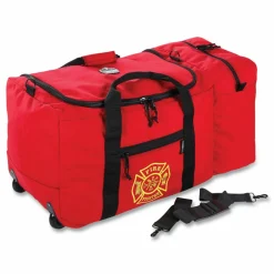 ergodyne Arsenal 5005W Wheeled Fire + Rescue Gear Bag, 14 x 31 x 14, Red