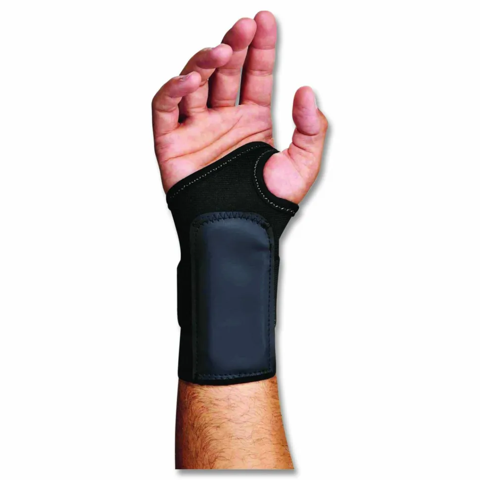 ergodyne ProFlex 4000 Single Strap Wrist Support, Medium, Fits Left-Hand, Black