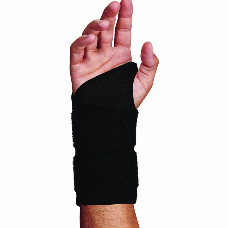 ergodyne ProFlex 4015 Wrist Brace Support with Double Strap, X-Large, Fits Right Hand, Black