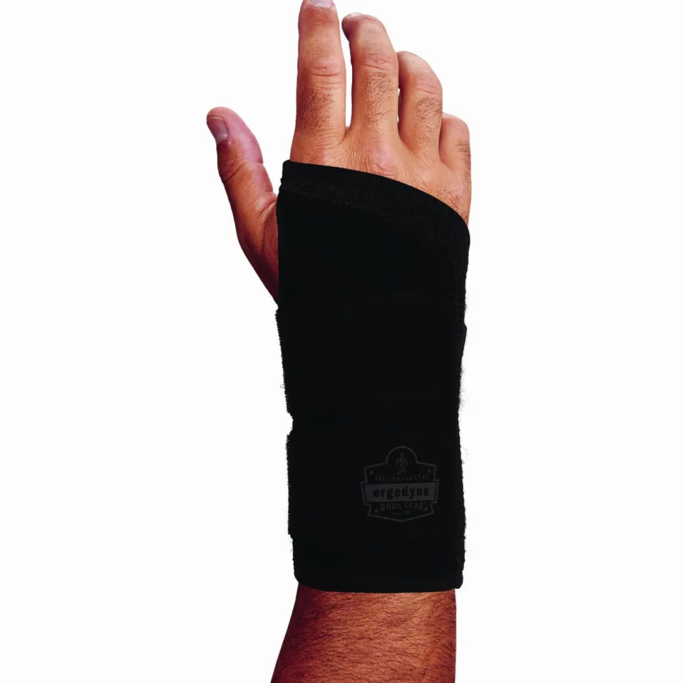 ergodyne ProFlex 4015 Wrist Brace Support with Double Strap, X-Large, Fits Right Hand, Black