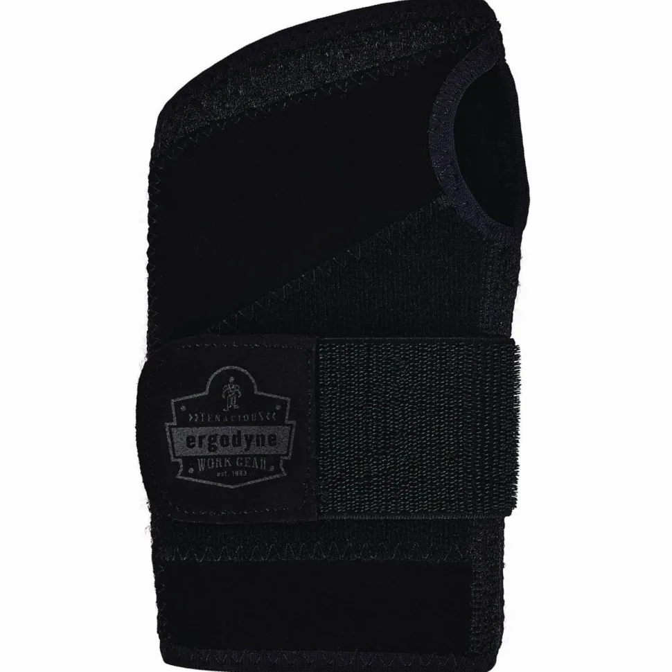 ergodyne ProFlex 4005 Wrist Brace Support with Single Strap, X-Large, Fits Left Hand, Black