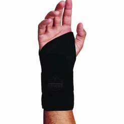 ergodyne ProFlex 4005 Wrist Brace Support with Single Strap, X-Large, Fits Right Hand, Black
