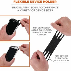 ergodyne Squids 5545 Arm and Wrist Scanner Mount, Small, 7 x 8.5 x 1.5, Elastic, Black
