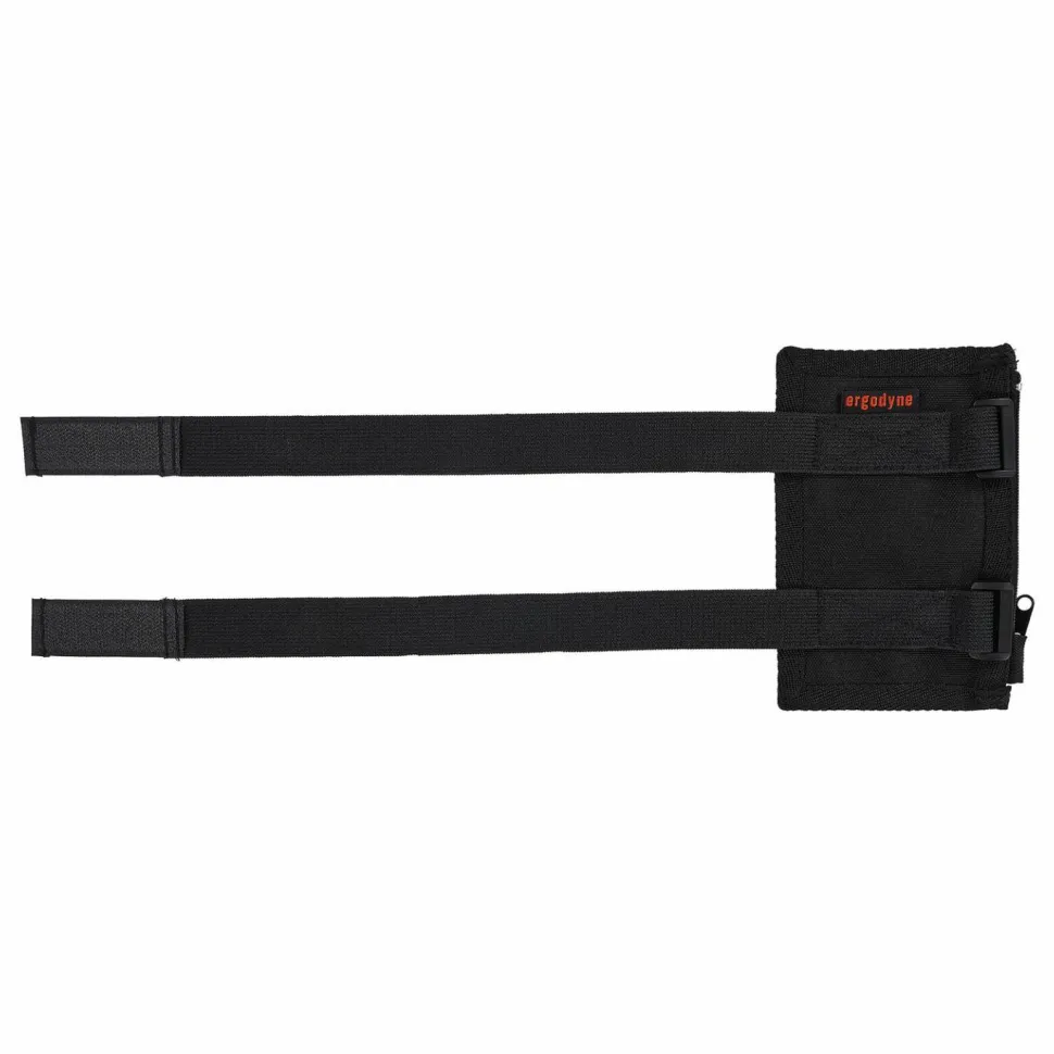 ergodyne Squids 3387 Dual Band Arm ID/Badge Holder with Zipper, Vertical, Black, 3.75 x 5.75 for 2.75 x 4.75 Insert