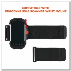 ergodyne Squids 5546 Scanner Wrist Mount Extender Strap, 4 x 5 x 0.5, Elastic, Black