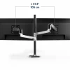 Ergotron Desk Mount for Monitor - Polished Aluminum - Adjustable - 2 Display(s) Supported - 40" Screen Support - 45549026