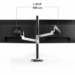 Ergotron Desk Mount for Monitor - Polished Aluminum - Adjustable - 2 Display(s) Supported - 40" Screen Support - 45549026