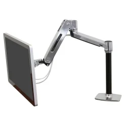 Ergotron Mounting Arm for Flat Panel Display - Polished Aluminum - Adjustable - 46