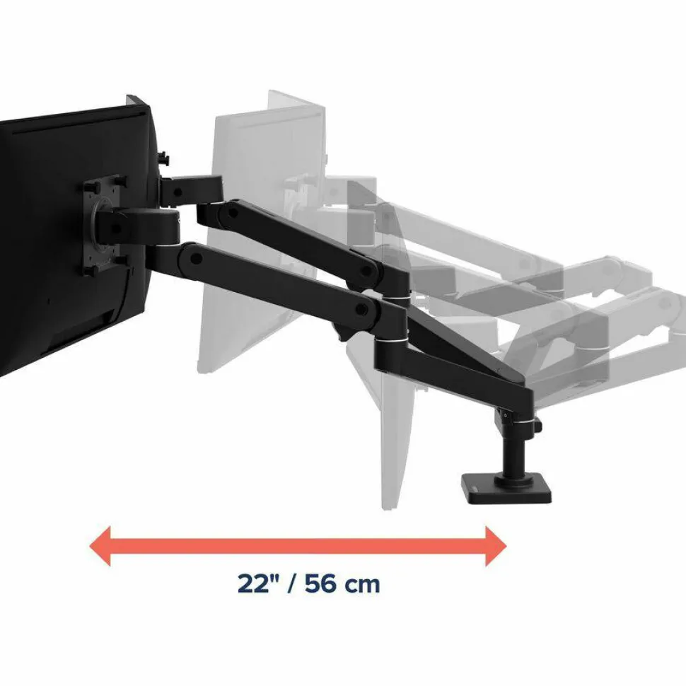 Ergotron Mounting Arm for Monitor, Display, LCD Display - Black