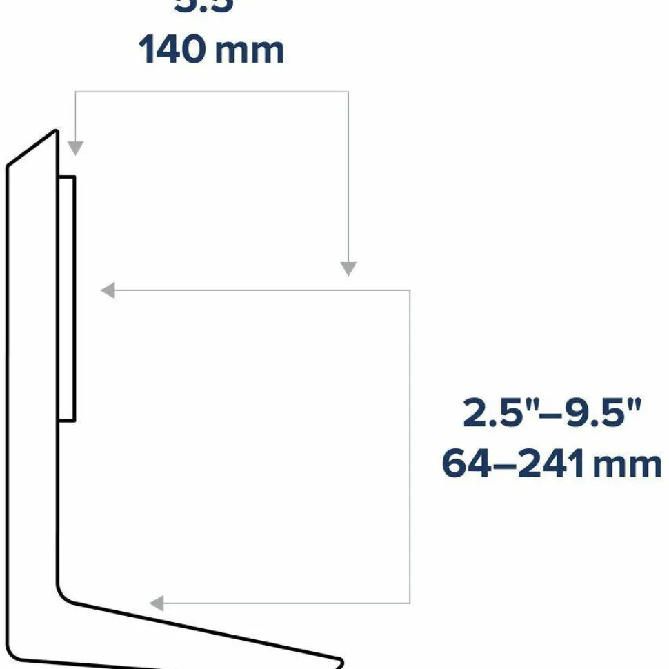 Ergotron Mounting Plate for Monitor Mount, Display, Wall Mount, Mounting Arm - Black