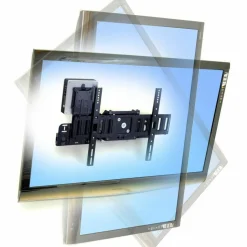 Ergotron SIM90 Wall Mount for Digital Signage Display, Display, Mini PC, Thin Client, DVD Player, Wireless Range Extender, CPU - Black - Landscape/Portrait