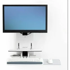 Ergotron StyleView Lift for Monitor, Keyboard, Mouse, Scanner - White