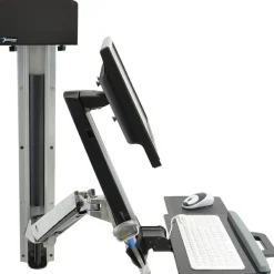 Ergotron StyleView 45-273-026 Multi Component Mount for Flat Panel Display, Keyboard, CPU - Polished Aluminum