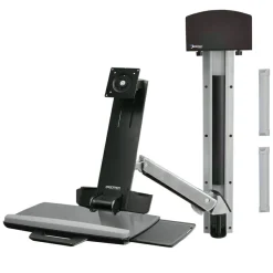 Ergotron StyleView 45-273-026 Multi Component Mount for Flat Panel Display, Keyboard, CPU - Polished Aluminum