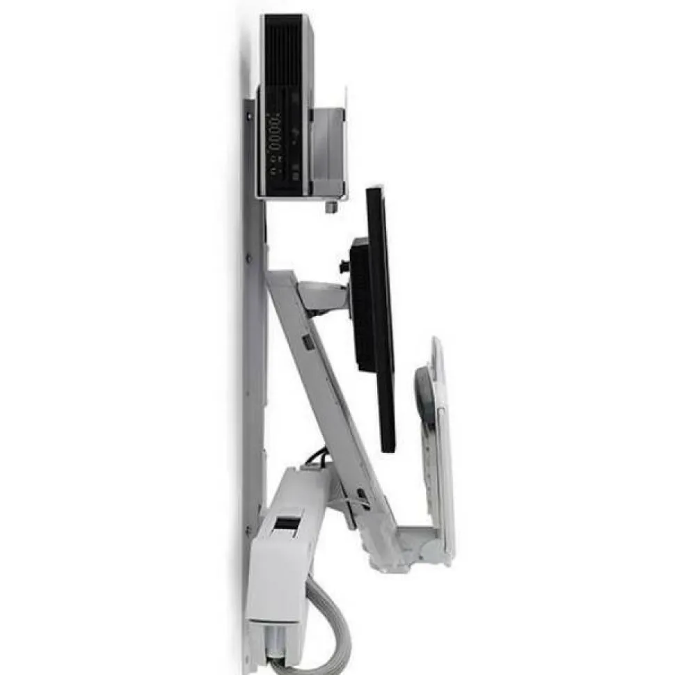 Ergotron StyleView Wall Mount for Monitor, CPU, Keyboard, Scanner, Mouse - White