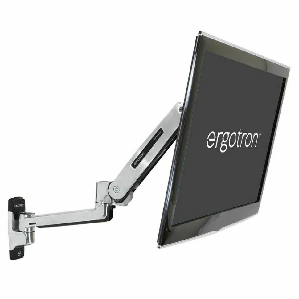 Ergotron Wall Mount for Flat Panel Display - Polished Aluminum - Adjustable - 42" Screen Support - 25 lb Load Capacity - 45353026
