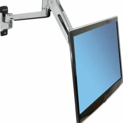 Ergotron Wall Mount for Flat Panel Display - Polished Aluminum - Adjustable - 42" Screen Support - 25 lb Load Capacity - 45353026