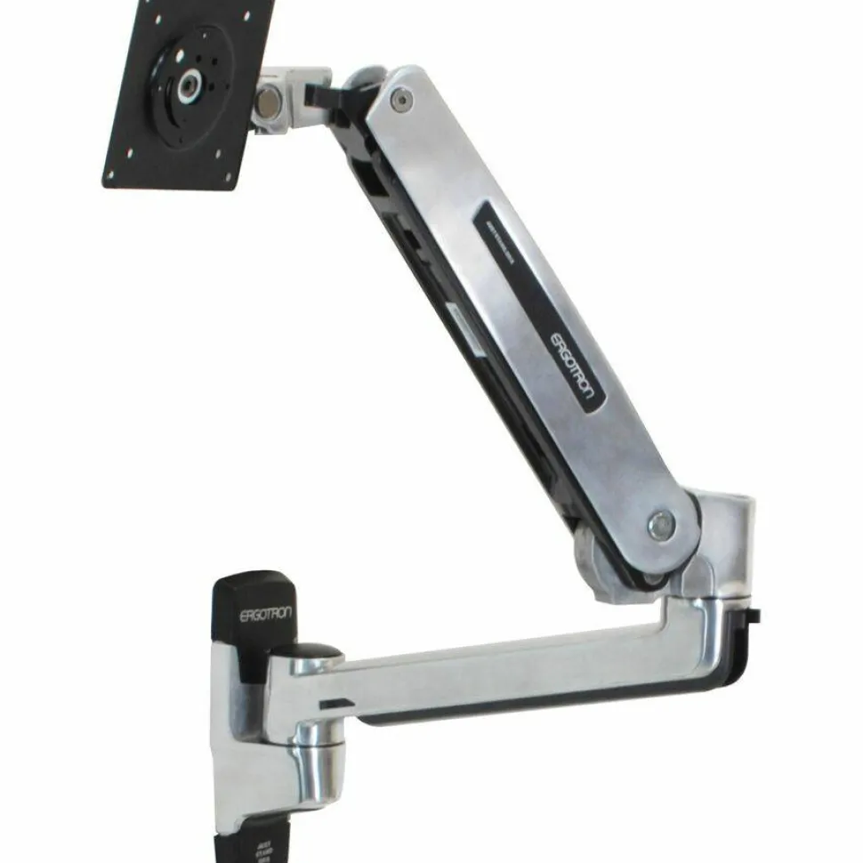 Ergotron Wall Mount for Flat Panel Display - Polished Aluminum - Adjustable - 42" Screen Support - 25 lb Load Capacity - 45353026