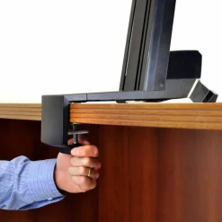Ergotron WorkFit-S Desk Mount for Monitor, Display, Keyboard, Mouse - Black - Landscape/Portrait
