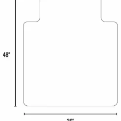 ES Robbins Crystal Edge Chairmat, Rectangle, 36
