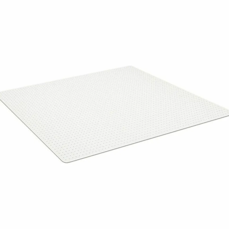 ES Robbins EverLife All Day Support Chair Mat for Medium Pile Carpeted Floors, Rectangular, Crystal Edges, 46" x 60", Clear
