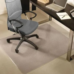 ES Robbins EverLife All Day Support Chair Mat for Medium Pile Carpeted Floors, Rectangular, Crystal Edges, 46" x 60", Clear