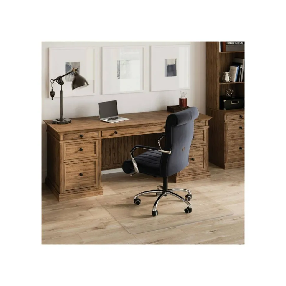 ES Robbins EverLife - Chair mat for office, home - rectangular with lip - 44.88 in x 52.76 in - clear