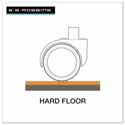 ES Robbins EverLife - Chair mat for office, home - rectangular with lip - 44.88 in x 52.76 in - clear