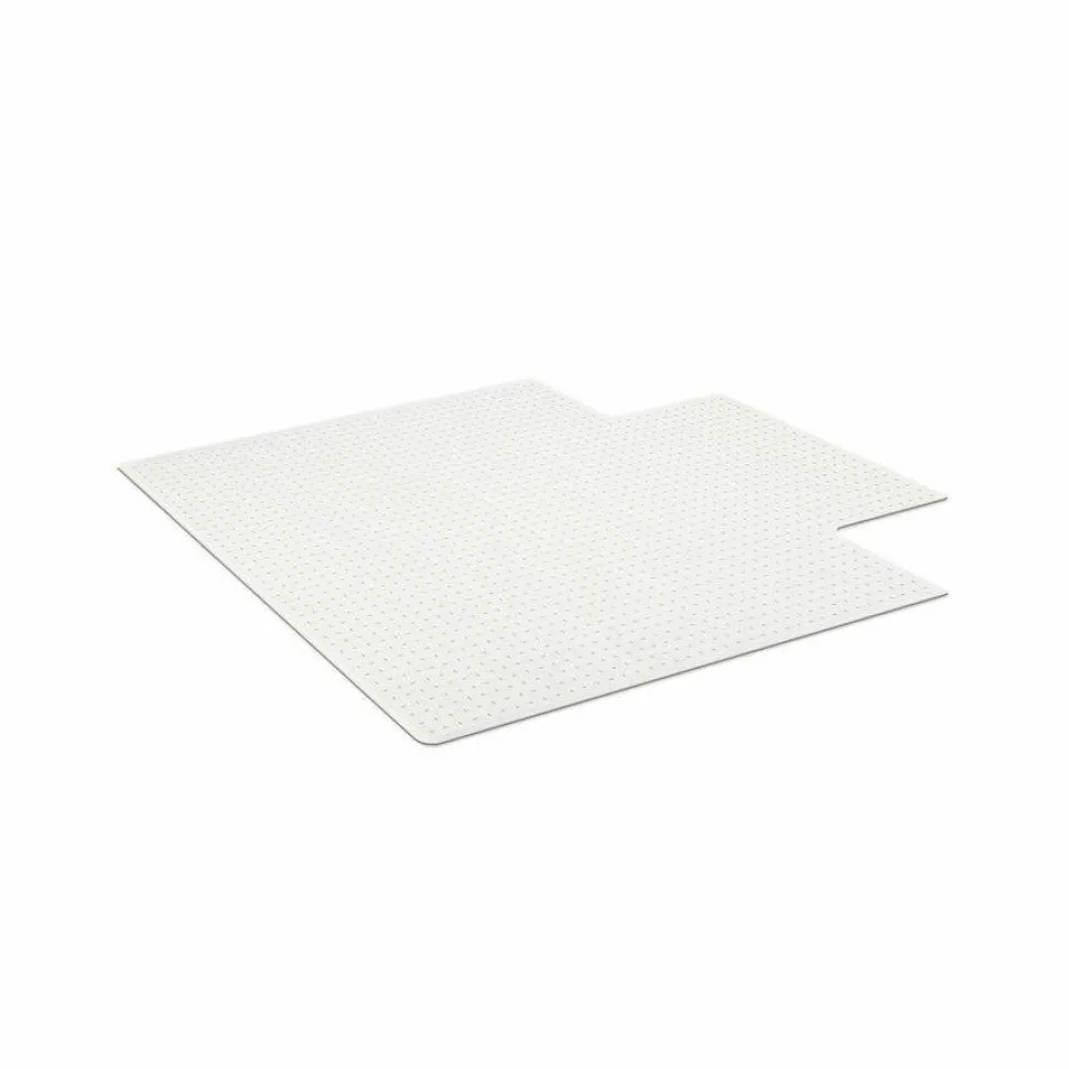 ES Robbins Everlife Medium-pile Chairmats with Lip - Carpeted Floor - 53" Length x 45" Width - Rectangle - Vinyl - Clear
