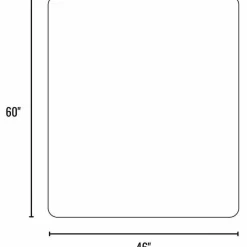 ES Robbins Natural Origins Biobased Chair Mat for Low Pile Carpeted Floors, Rectangular, Straight Edges, 46