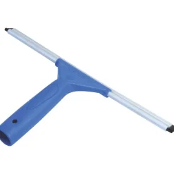 Ettore All-purpose Squeegee, Rubber Blade, Plastic Handle, 6.5"H x 10"W x 1.5"L, Lightweight, Streak-free, Blue, 1Each