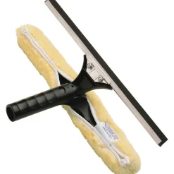Ettore Stainless BackFlip Cleaning Tool - 14" Blade - 3" x 15.8"x 8.8" - Light Weight, Fatigue Resistant, Grooved Handle - Stainless Steel - 1Each