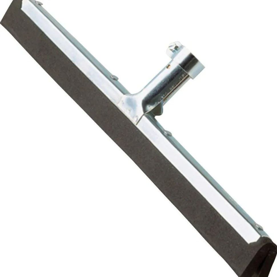 Ettore Wipe 'n Dry Floor Squeegee - 22" Rubber Blade - 1.3" x 22"x 4" - Durable, Rust Resistant, Long Lasting - Steel Gray - 10 / Carton - 1636CT