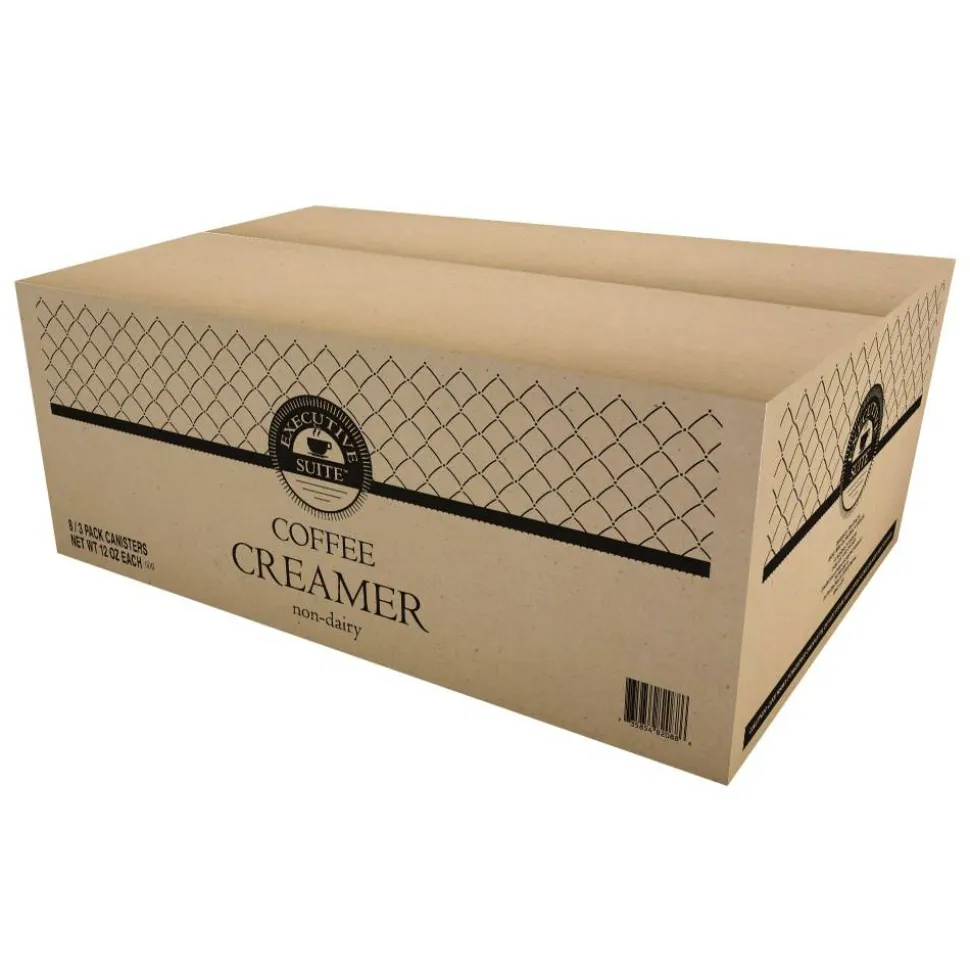 Executive Suite Non-Dairy Coffee Creamer, 12 Oz, Case Of 24 Canisters, 8 x 3 Per Pack