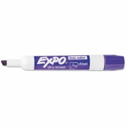 EXPO Low-Odor Dry-Erase Marker, Broad Chisel Tip, Assorted Colors, 8/Set
