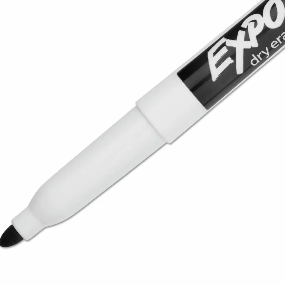 EXPO Low-Odor Dry-Erase Marker Value Pack, Fine Bullet Tip, Black, 36/Box