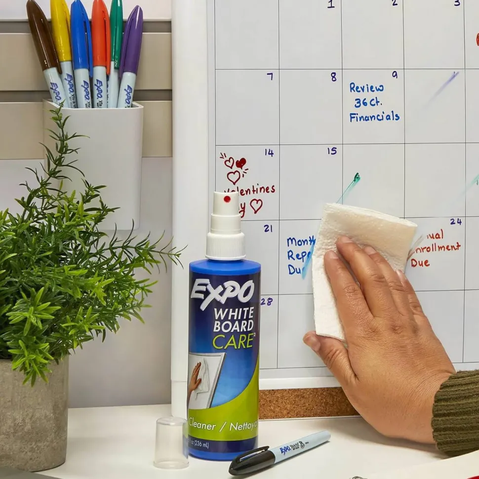 EXPO White Board CARE Dry Erase Surface Cleaner, 8 oz Spray Bottle, 12/Carton