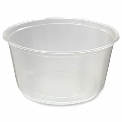 Fabri-Kal Microwavable Deli Containers, 12 oz, 4.6" Diameter x 2.3" h, Clear, Plastic, 500/Carton