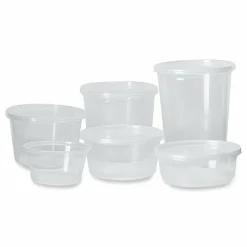 Fabri-Kal Microwavable Deli Containers, 12 oz, 4.6" Diameter x 2.3" h, Clear, Plastic, 500/Carton
