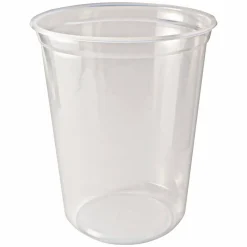 Fabri-Kal Microwavable Deli Containers, 32 oz, 4.6" Diameter x 5.6" h, Clear, Plastic, 500/Carton