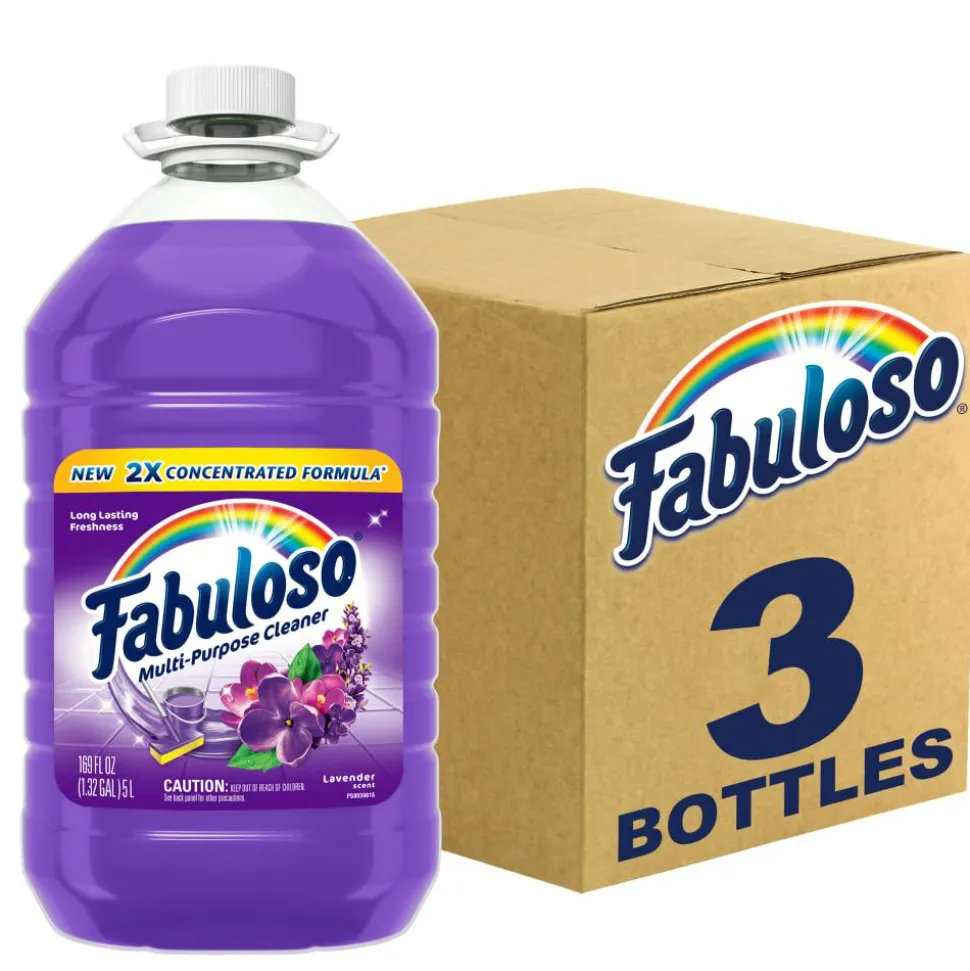 Fabuloso All-Purpose Cleaner, Lavender Scent, 169 Oz, Case of 3 Bottles